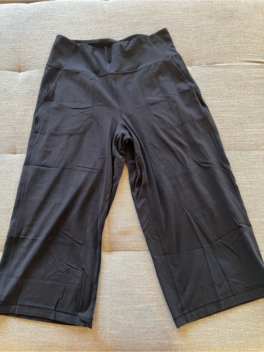 lululemon Align Wide Leg Nulu Pants Black Size 14 High Rise